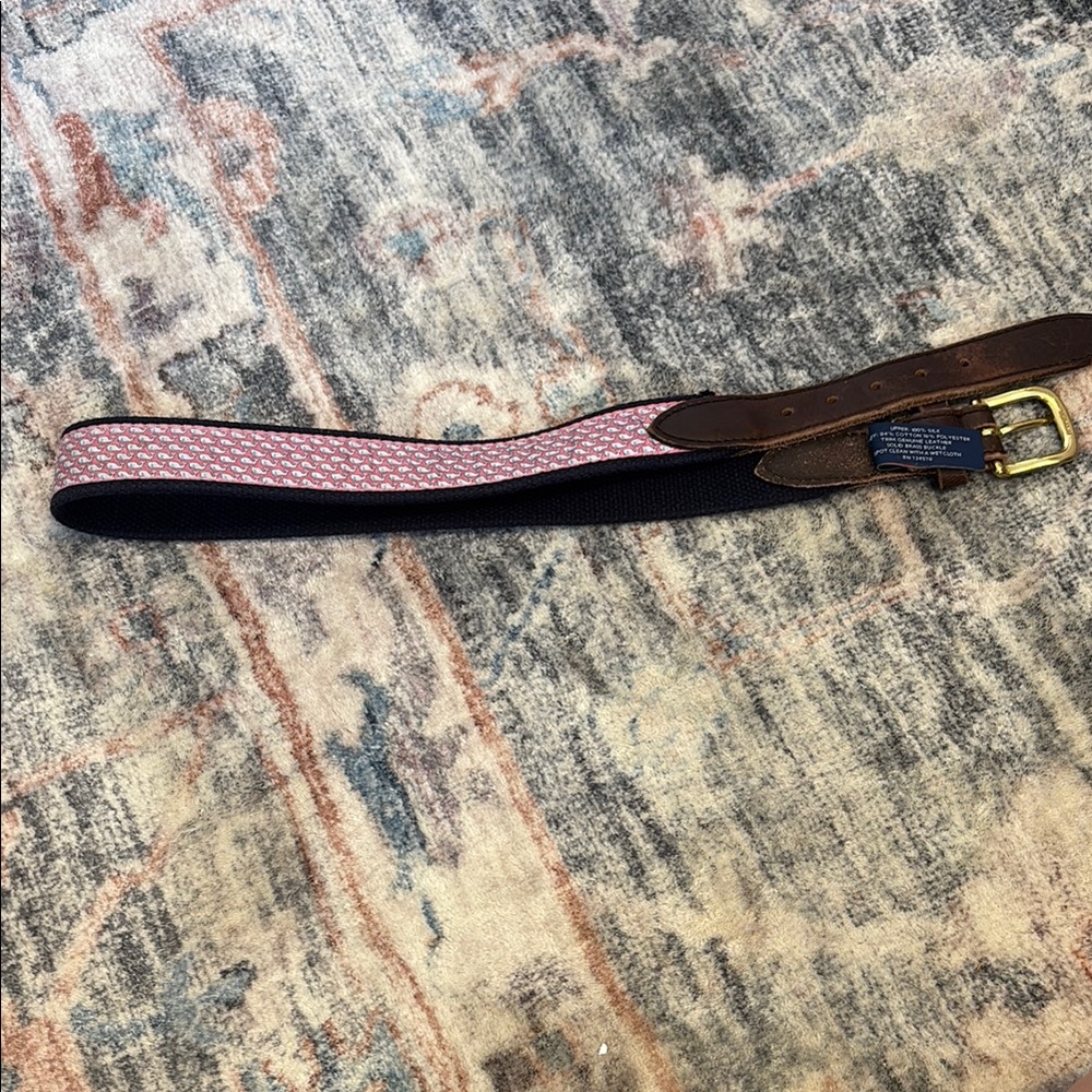 Vineyard Vines Pink and Brown Belt